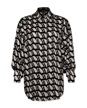 Блуза с геометричным принтом Rance из шелка