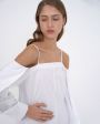 Платье миди с открытыми плечами, цвет белый - миниатюра 5