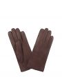 Glove Story Кожаные перчатки с кашемировым подкладом и отстрочкой, цвет коричневый - миниатюра 1