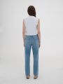 Узкие прямые джинсы Virginia Slim с вырезами, цвет голубой - миниатюра 4