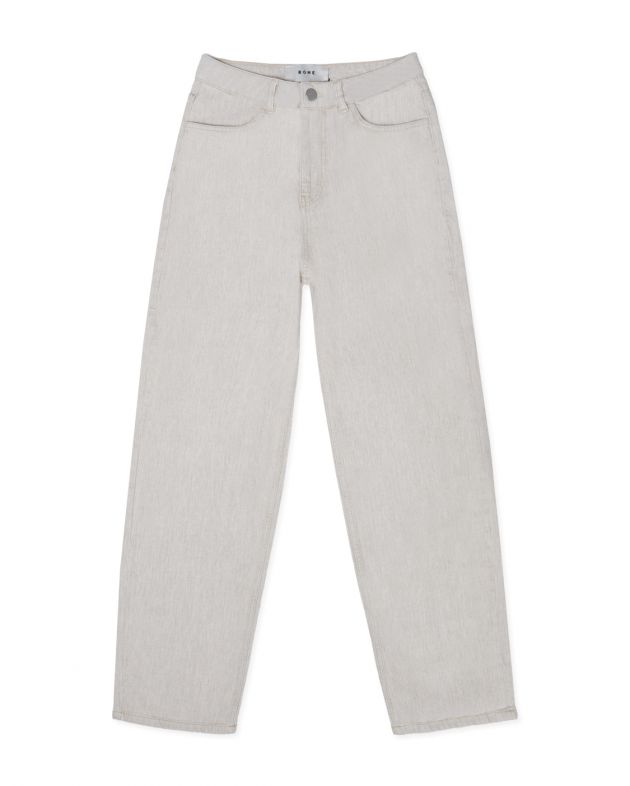 Свободные джинсы Dewi прямого кроя, цвет белый - изображение 1