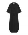 LOULOU STUDIO Шелковое платье-рубашка Durion, цвет черный - миниатюра 1