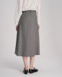 Шерстяная юбка-трапеция, цвет серый - миниатюра 6