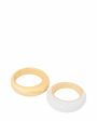 Copine Jewelry Набор из двух колец White & Gold Donut, цвет разноцветный - миниатюра 2