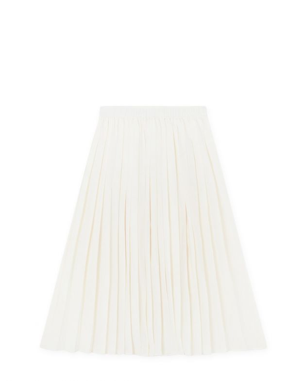 Плиссированная юбка Nanao из шелкового крепа, цвет белый - изображение 1