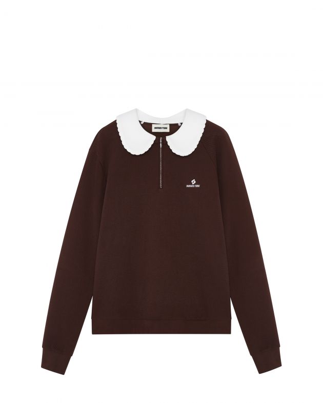 SHUSHU/TONG Свитшот, цвет коричневый - изображение 1