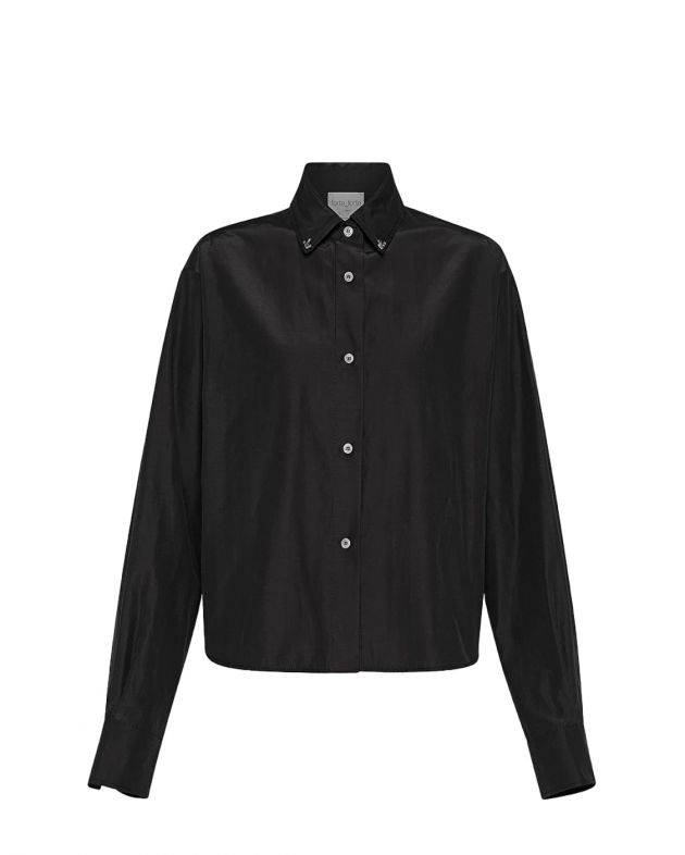 Forte Forte Рубашка с акцентным воротником, цвет черный - изображение 1