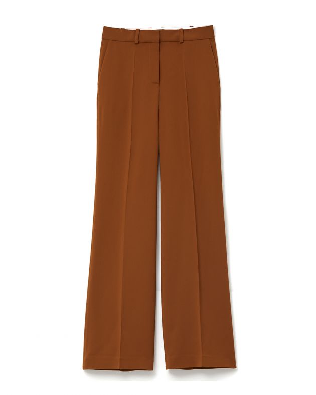 Облегающие расклешенные брюки Morissey из вискозного кади, цвет медный - изображение 1