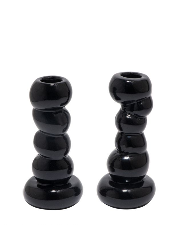Керамические подсвечники, цвет черный - изображение 1