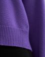 Укороченный оверсайз-свитер Bruzzi из шерсти и кашемира, цвет фиолетовый - миниатюра 4