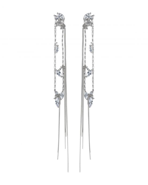 CAVIAR Длинные серьги Crush, цвет серебряный - изображение 1