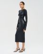 Alessandro Vigilante Латексное платье миди, цвет черный - миниатюра 4