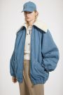 Patou Джинсовая куртка с искусственным мехом, цвет голубой - миниатюра 2