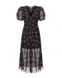 Платье миди Yasmine Night Sonata с цветочным принтом, цвет черный - миниатюра 1
