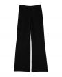 Вязаные брюки из шерсти и кашемира, цвет черный - миниатюра 1