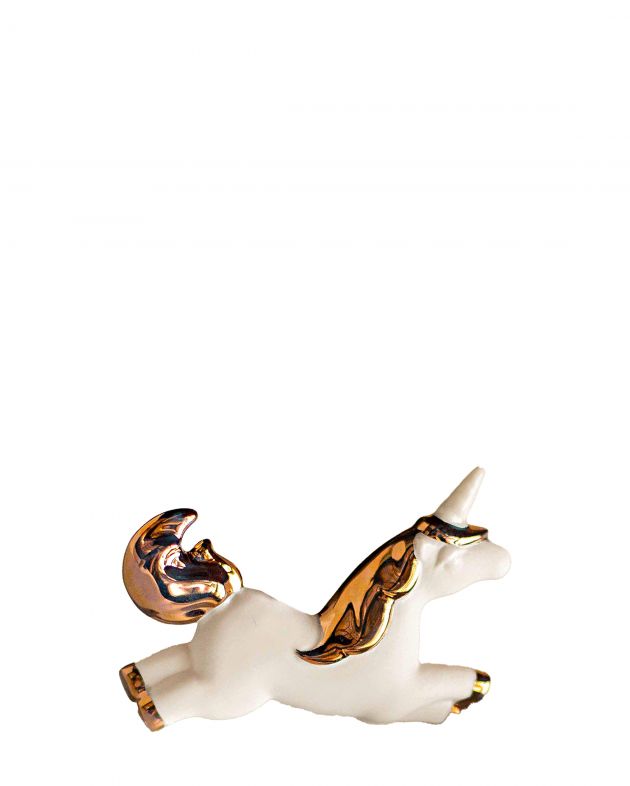 RES Objects Елочная игрушка из фарфора Единорог с Золотом - изображение 1