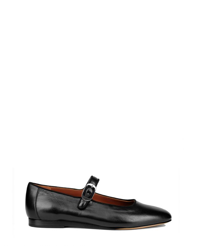 Кожаные туфли Mary Jane, цвет черный - изображение 1