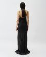 Платье макси в бельевом стиле с двойным лифом, цвет черный - миниатюра 4