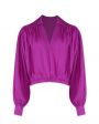 Блуза Petale со сборками, цвет пурпурный - миниатюра 1
