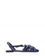 Дутые плетеные сандалии Cabersa из кожи, цвет синий - миниатюра 2