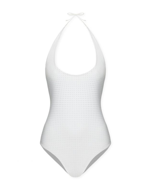 Lisa Marie Fernandez Слитный купальник Amber с открытой спиной, цвет белый - изображение 1