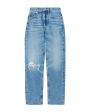 Прямые джинсы в стиле 70-х с вырезом, цвет голубой - миниатюра 1