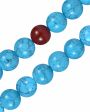 Moonka Бусы Cartoon с бирюзой и сердоликом, цвет голубой - миниатюра 3
