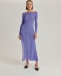 Двухслойное платье миди Bacall, цвет фиолетовый - миниатюра 5