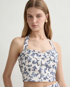 Топ изо льна и шелка