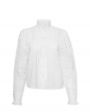 Блуза Rosy с кружевом и отстрочками, цвет белый - миниатюра 1