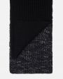 Двуцветный вязаный шарф, цвет черный - миниатюра 5