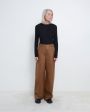 LOULOU STUDIO Кожаные брюки Noro, цвет коричневый - миниатюра 2