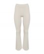 Трикотажные брюки Egon в рубчик, цвет молочный - миниатюра 1