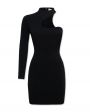 Платье мини Sydney на одно плечо, цвет черный - миниатюра 1
