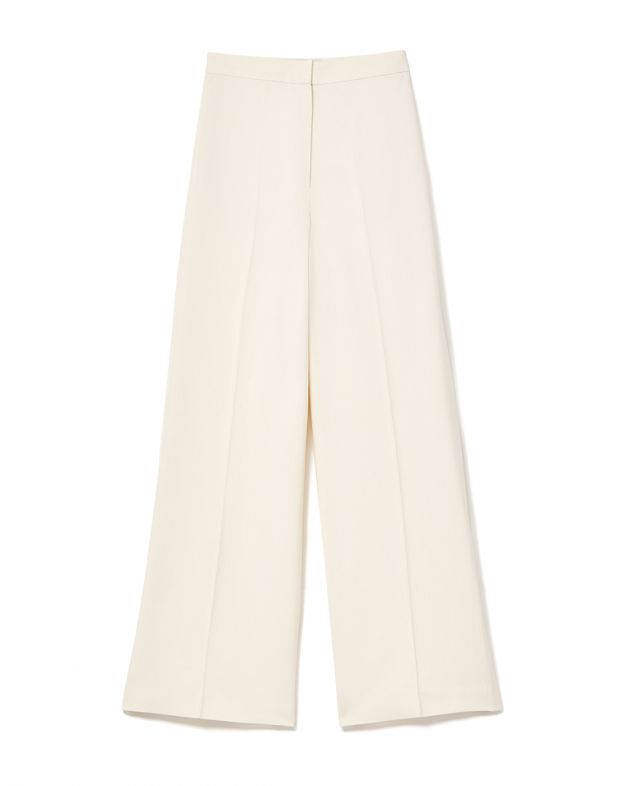 Расклешенные брюки Dali с широкими отстрочками-лампасами, цвет кремовый - изображение 1