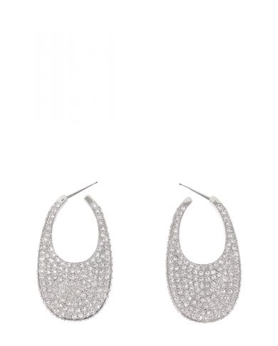 Серьги-хупы Large Swipe с кристаллами