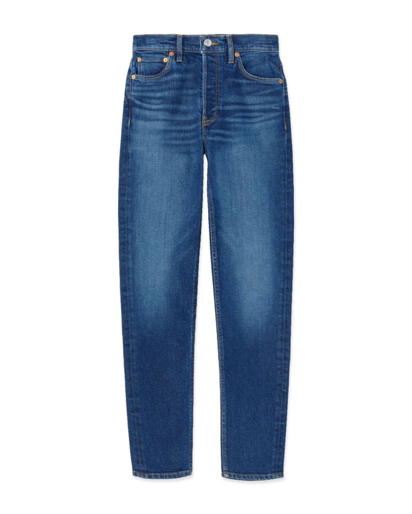 Эластичные укороченные джинсы в стиле 90-х
