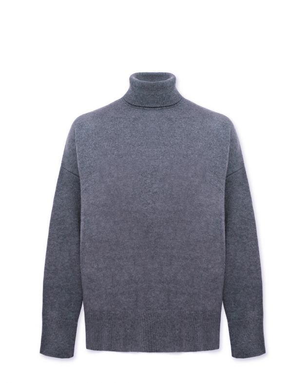 Le Kasha Кашемировый свитер Suede с высоким воротом, цвет серый - изображение 1