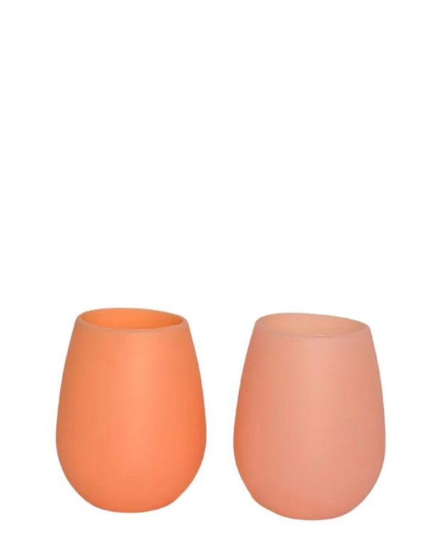 Porter Green Набор силиконовых стаканов Fegg (2 шт.), цвет оранжевый - изображение 1