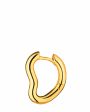 Moonka Асимметричная позолоченная моносерьга, цвет желтый - миниатюра 1