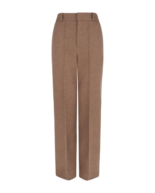 YUZEFI Широкие костюмные брюки, цвет коричневый - изображение 1