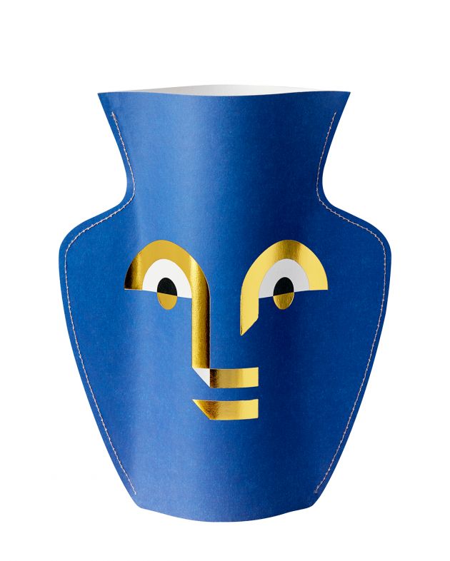 Бумажная ваза Apollo, цвет синий-розовый - изображение 1