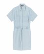 A.P.C. Платье-рубашка Suzanne, цвет голубой - миниатюра 1