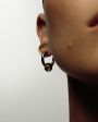10.ТЕНГРАН Серьги Ribs Hoops, цвет серебряный - миниатюра 3