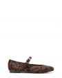 Туфли Mary Jane с ворсом, цвет коричневый - миниатюра 1
