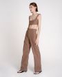 YUZEFI Широкие костюмные брюки, цвет коричневый - миниатюра 6