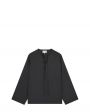 LOULOU STUDIO Шелковая блуза Zamia на завязках, цвет черный - миниатюра 1