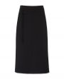 Шерстяная юбка миди, цвет черный - миниатюра 1