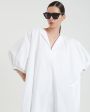 Объемная блуза Greti, цвет белый - миниатюра 3