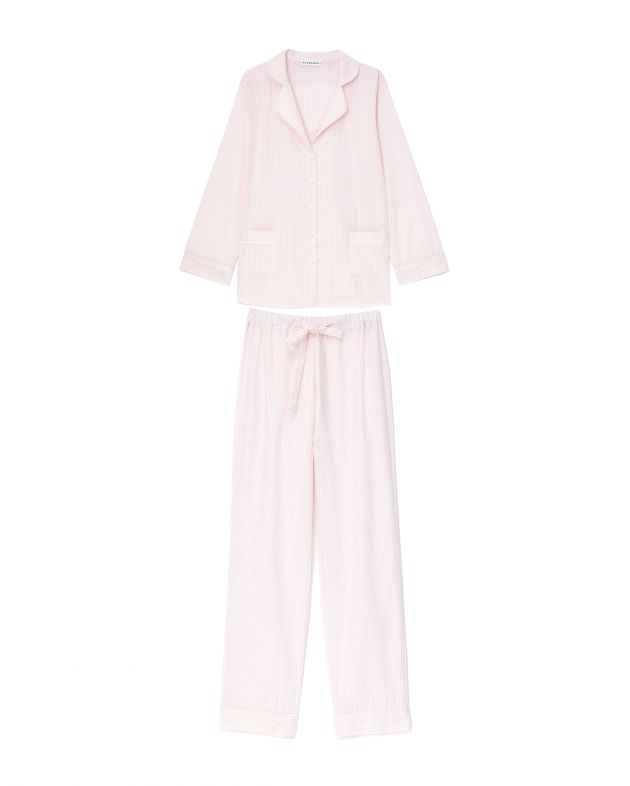 Пижама (рубашка/брюки), цвет Розовая в полоску - изображение 1